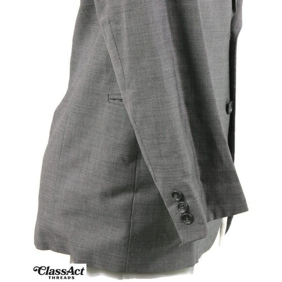 Valentino Uomo Men 2 Button Notched Lapel Gray Blazer Suit Jacket Sport Coat 44R - Picture 4 of 8